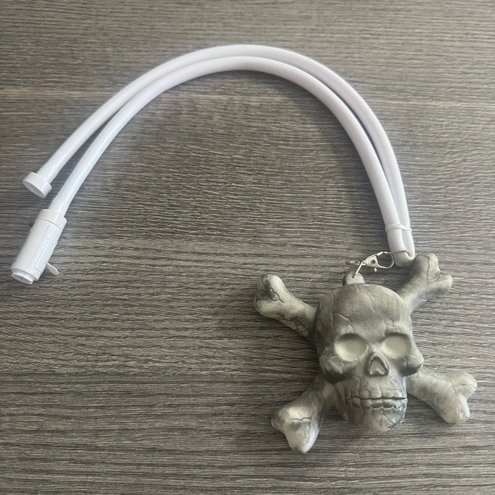 Halloween led flashing lanyard skull NEW